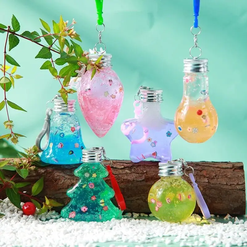 1/2X Transparent PET Bottles Mini Potion Bottle Seal Cap Plastic Vials Wedding DIY Drift Wishing Bottle Pendant Storage Jars 6