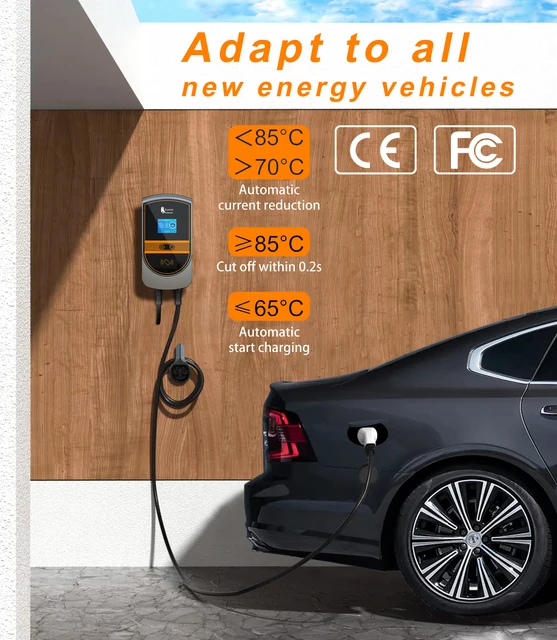 Feyree – chargeur EV de type 2, prise murale EVSE 32a 7kw IEC62196-2, 1  Phase, câble de 5m, Station de charge murale pour voiture électrique -  AliExpress