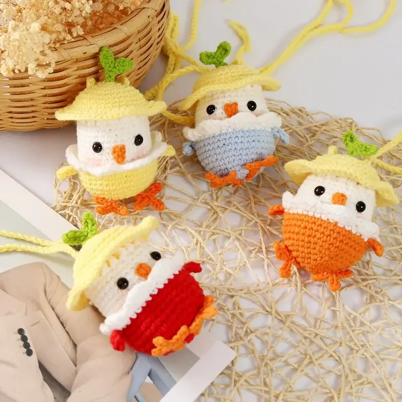 CuteHandmadeDIYEggBagMaterialBagHolidaySummerWovenKnitted