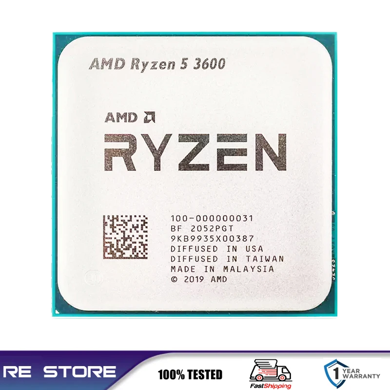 Procesador CPU AMD Ryzen 5 R5 3600 de 3,6 GHz, 6 núcleos y 12 subprocesos LGA AM4