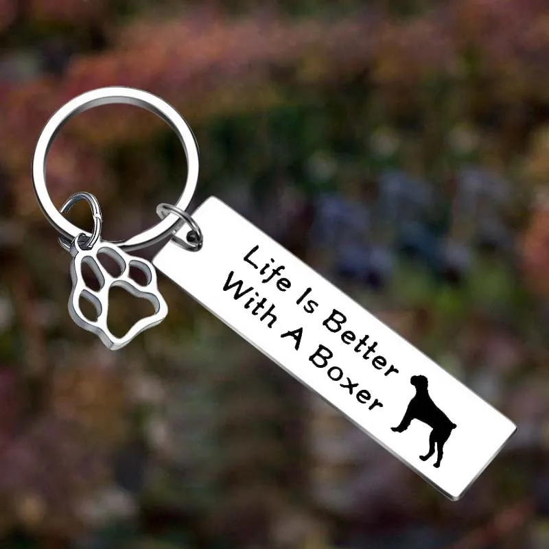 Life Is Better With A Dog Metal Keyrings