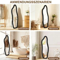 Anajqaqia Стоящее зеркало в полный рост, дизайн дельфина — зеркало в оправе с бархатными краями и подставкой 160 х 50 см/140 х 45 см — изображение 5