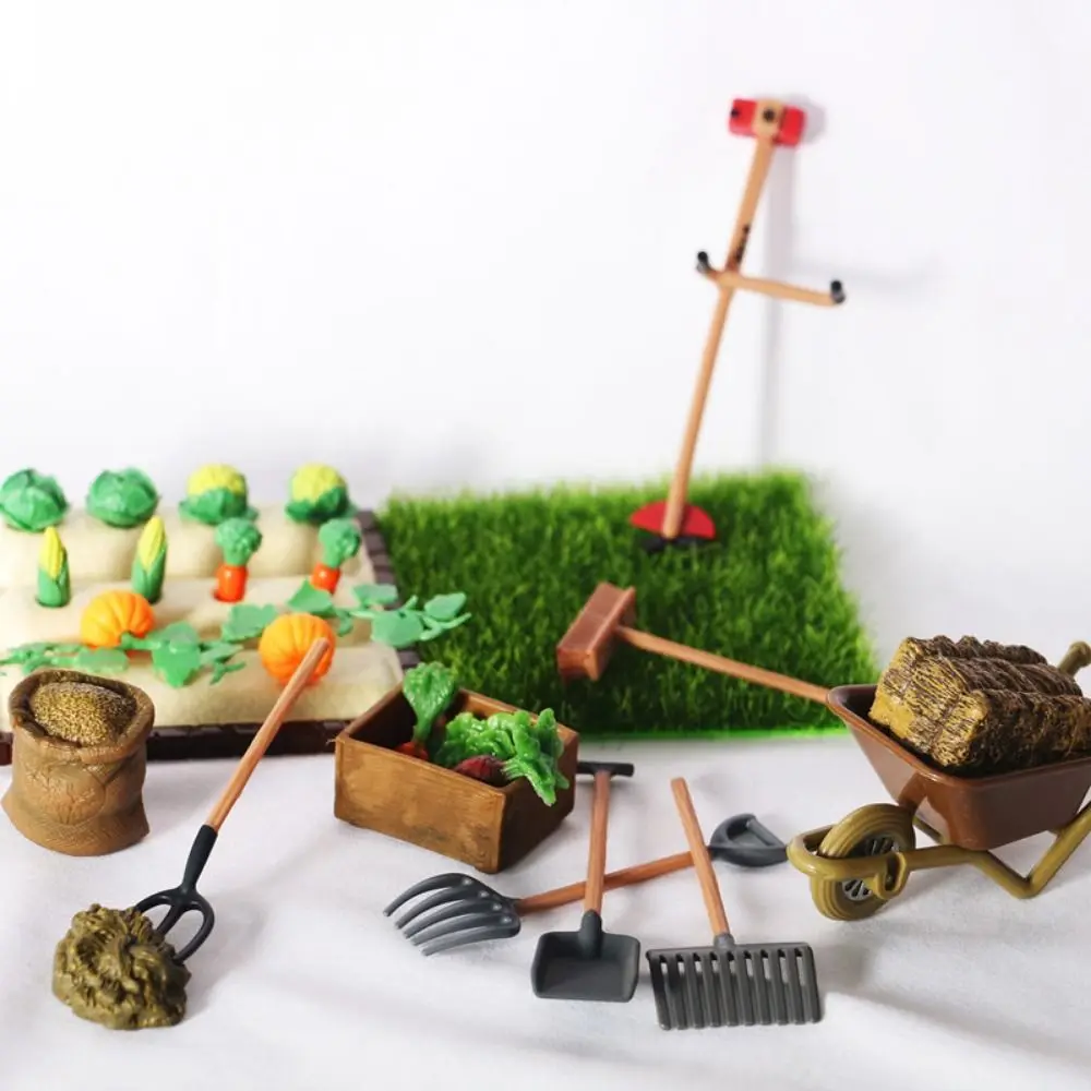 Simulation Models Dollhouse Simulation Vegetable Farm Vegetable Field Mini Farm Mini Simulation Farm Model Garden Cart