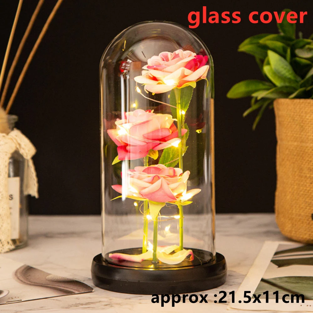 LED Galaxy Rose Artificial Flowers - Wedding, Valentine's, and Mother's Day Decoration Gift (Battery Not Included)