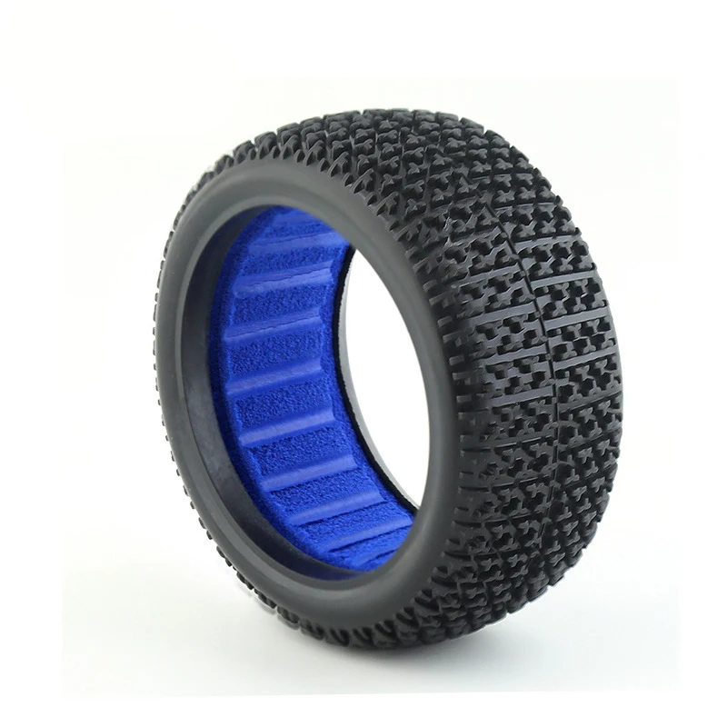 Pneus RC 1/8 Buggy Tout-Terrain 4Pcs Bleu 110x40mm Protection Drone