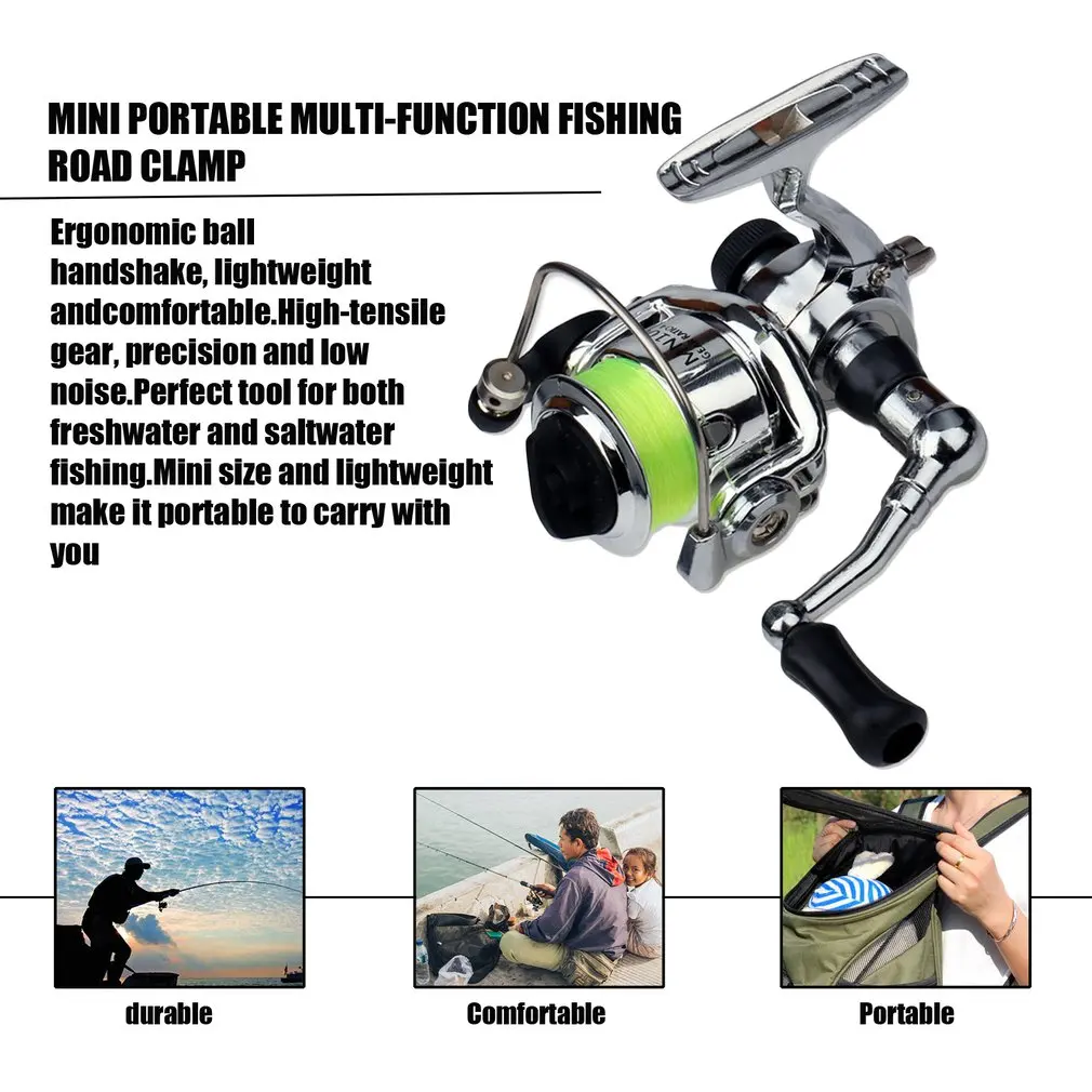 Mini 100 Spinning Carp Fishing Reel Baitcasting Wheel 4.3:1 Small Winter  Ice Fishing Reels Metal Body Max Drag Power 5KG