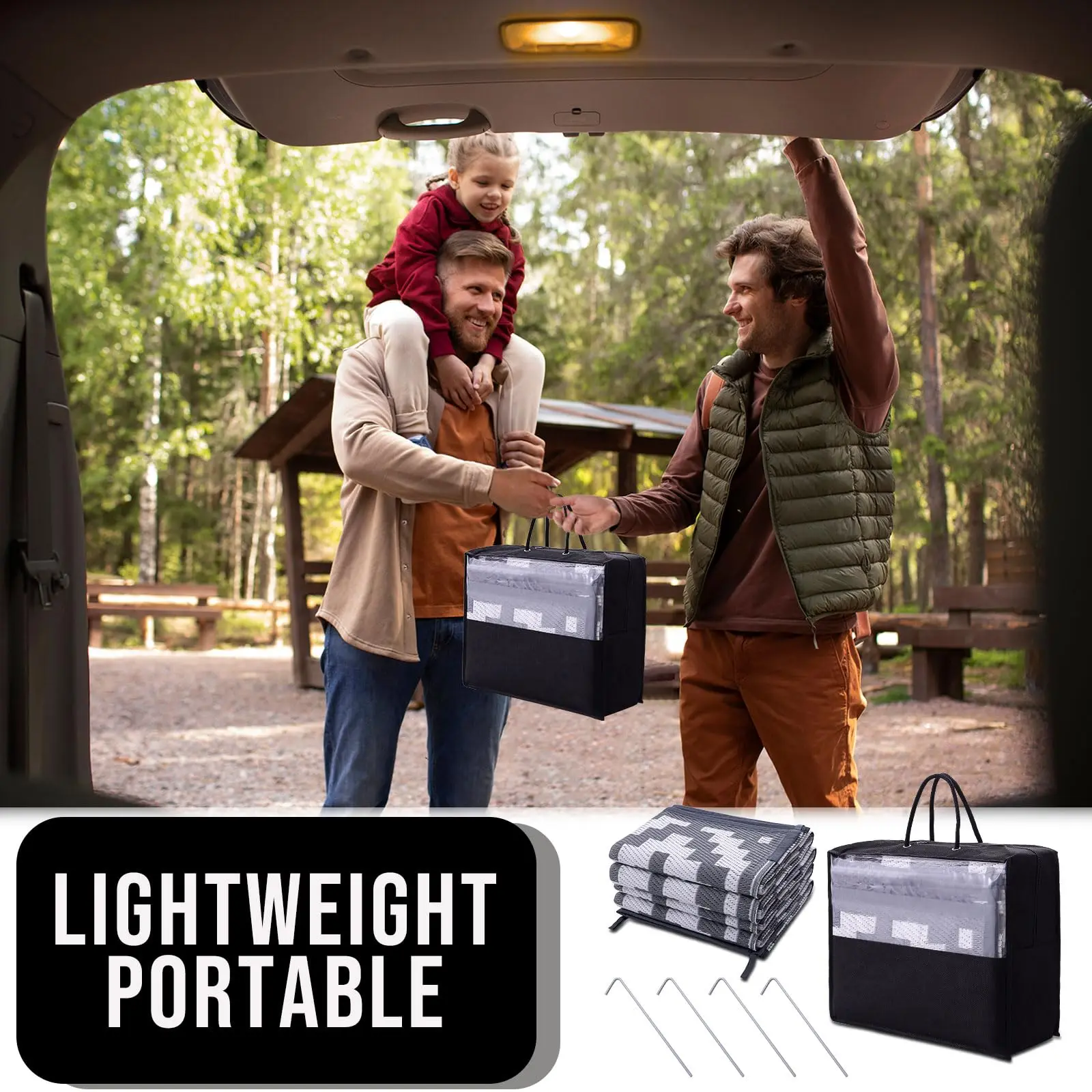 Hapihappy New Reversible Plastic Rugs For Camping Outdoor Mat Carpet For Rooftop Non-slip Waterproof Indoor Mats For Living Room 5