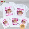 Birthday Tshirts for Family Matching Outfits Girl T Shirt Shirt Birthday Party Clothing Outfit Personalized Name Photo Shirt 3rd 1