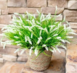 Artificial Lavender Flower Bouquet for Wedding and Home Décor (WHITE)