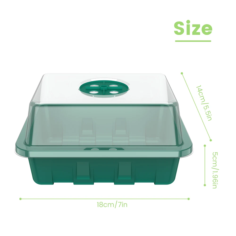 Seed Propagator Tray Plastic Seedlings Trays with Transparent Cover for Garden Indoor seed starter tray seedling tray 5Pcs