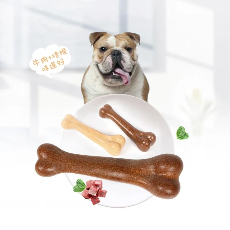 Dog Bone Chews Toys Nearly Indestructible Natural Non-Toxic Anti-bite Puppy Toys For Small Medium Large Dog Pet Chew Game Dental 4
