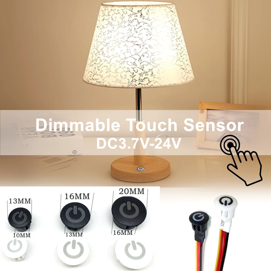 สมาร์ทไม่จํากัด Dimming Touch Sensor ปุ่มสวิทช์สําหรับ DC5V 12V 24V Home Light Strip ตารางโคมไฟ LED Dimmer Embedded Controller 1