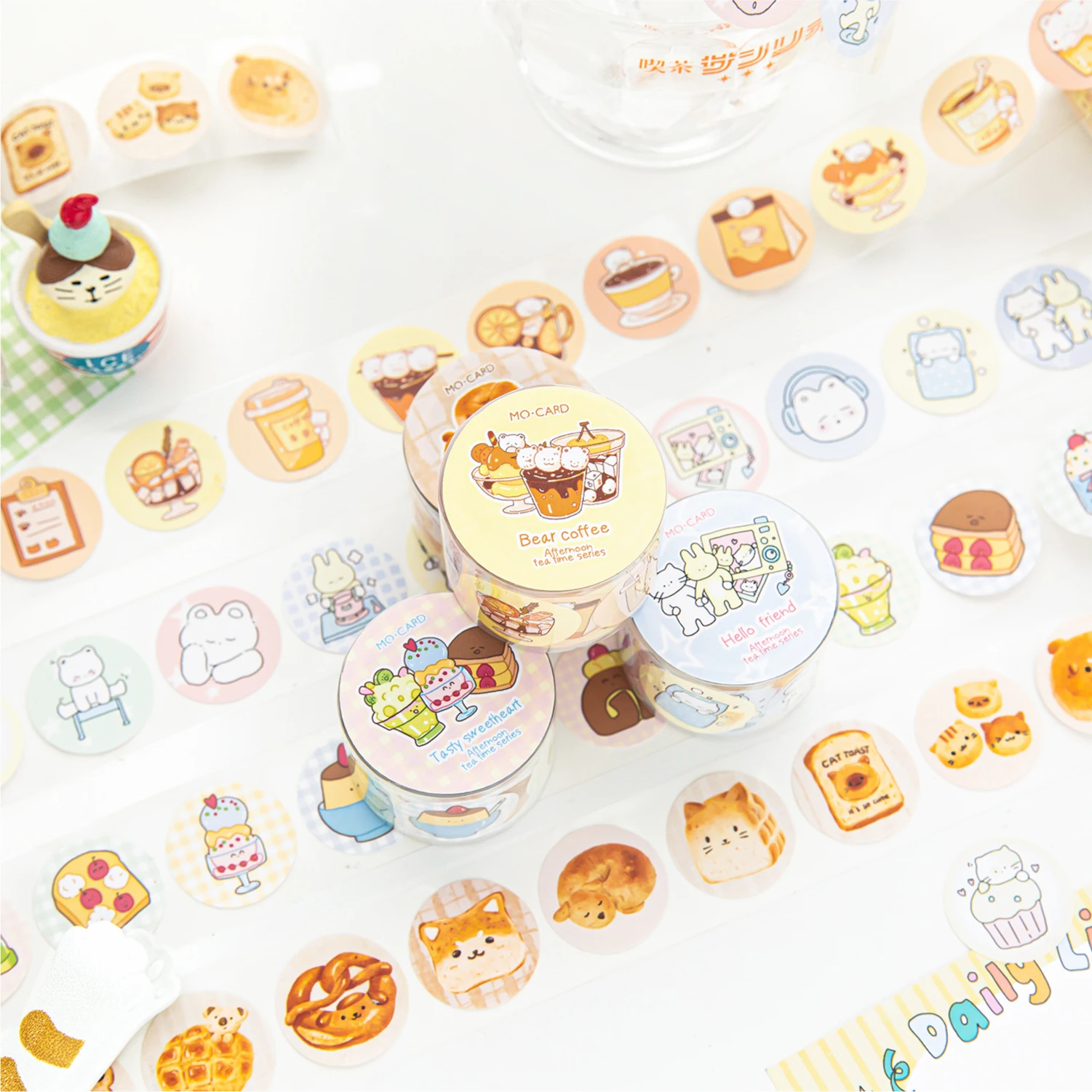 

8PCS/LOT Stamp Shop series cute lovely decorative paper masking washi tapes