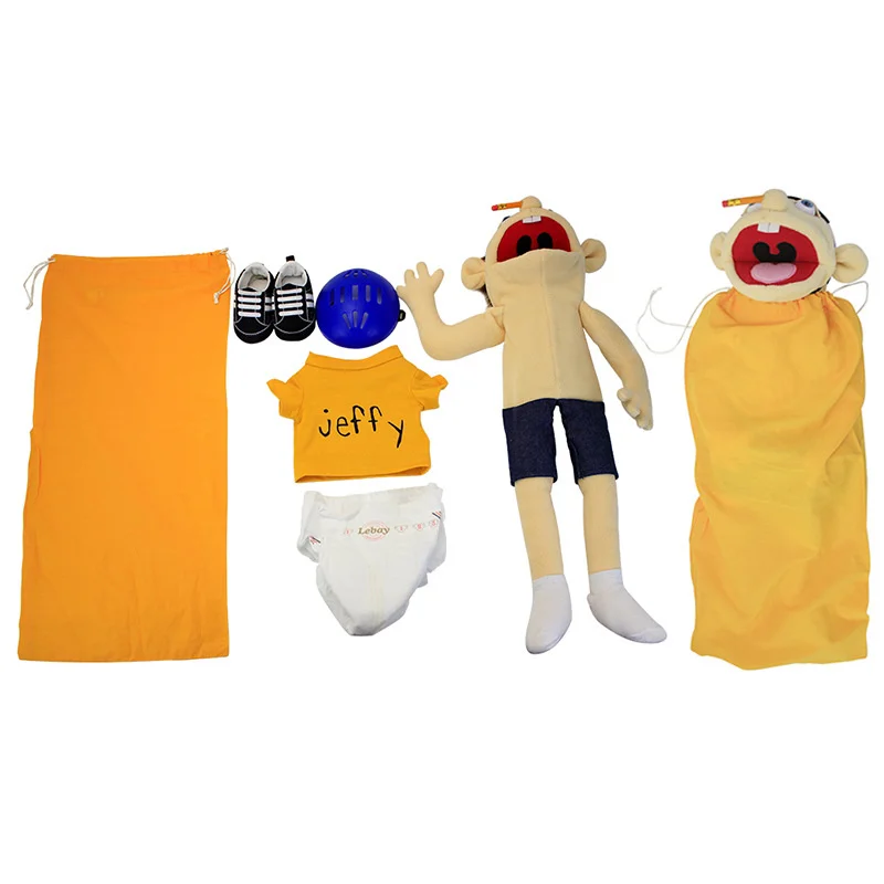 Jeffy Hand Puppet Cartoon Peluche Toy Poupée Poupée Figurine Douce Oreiller  de Sommeil Jouet éducatif Playhouse Enfants Enfants Cadeau de bébé