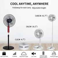 UNITEDTIME Desk and table fan, Foldable Fans Portable Travel Fan Battery Operated or USB Powered,Adjustable Height,My Foldaway 2
