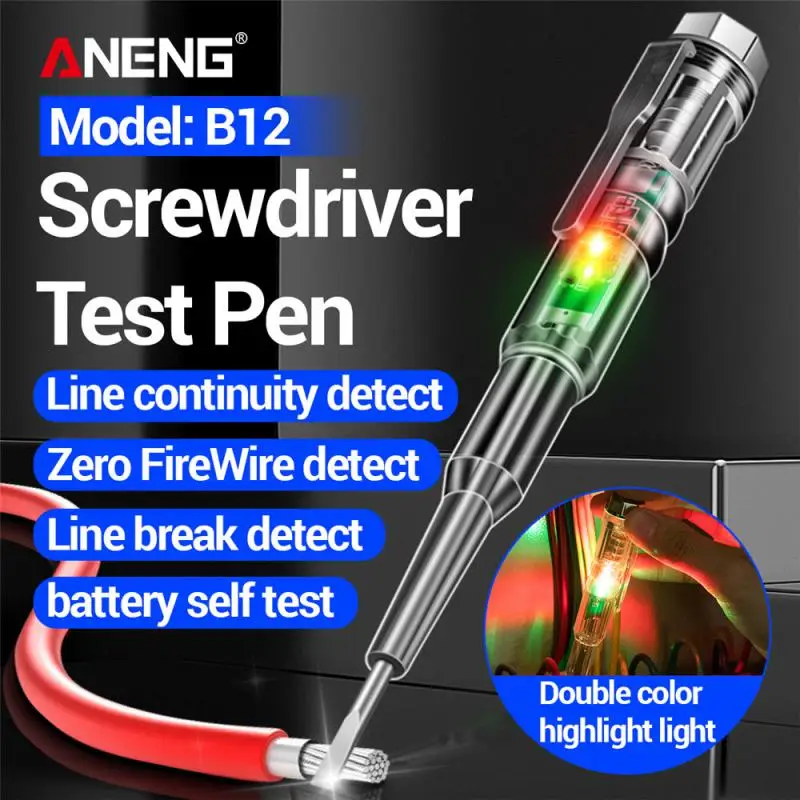 Non-contact Voltage Detector Pen Smart Electric Test Pen Screwdriver 24-250V Voltage Detector Tester Screwdriver Test Pencil