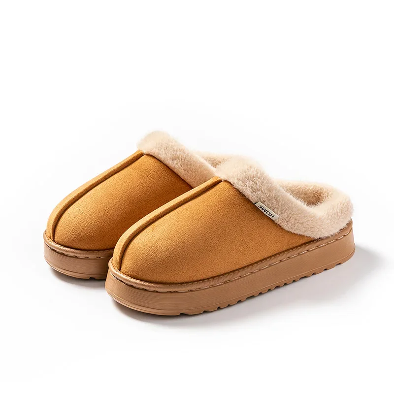 Fashion Women Fluffy Slippers for Autumn and Winter Indoor EVA Thick Sole Anti-Slip and Warm Unisex Slippers for Winter 2