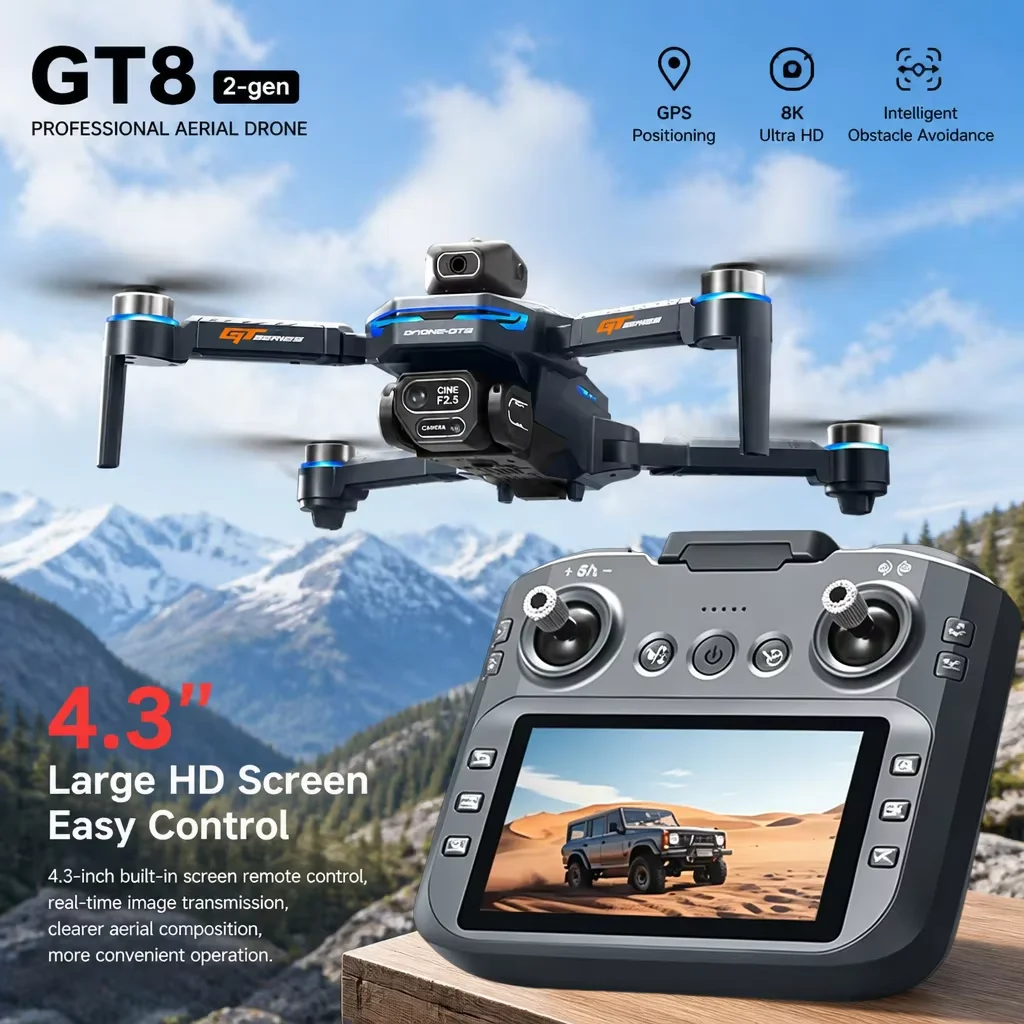 โดรนถ่ายภาพมุมกว้าง 1080P 8K พร้อมระบบ FPV และ GPS
