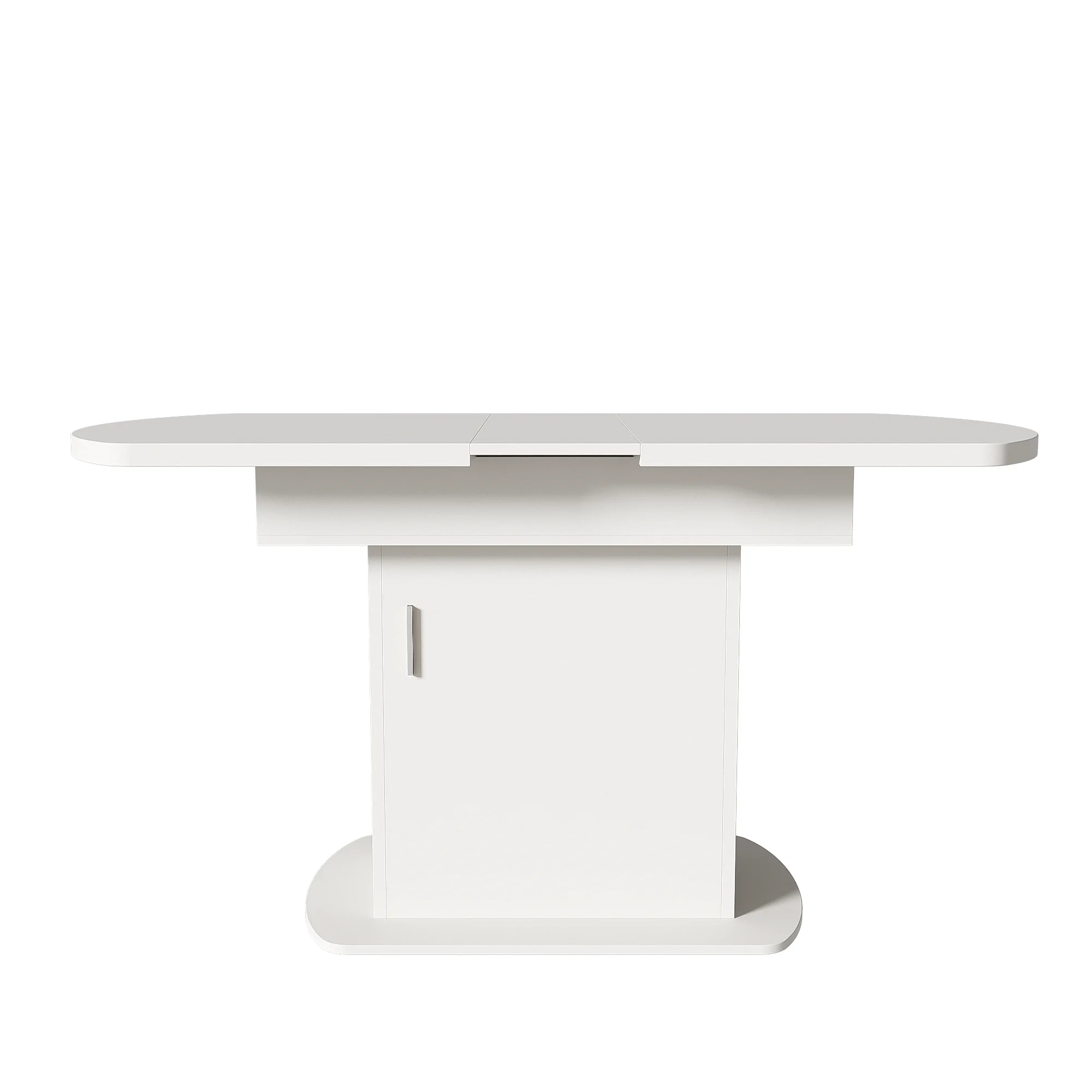 Ausziehbarer ovaler Esstisch, L110/130*W70*H75cm, Esstisch mit Stauraum, Kaffee-/Freizeittisch, moderner minimalistischer Esstisch – Detail 13