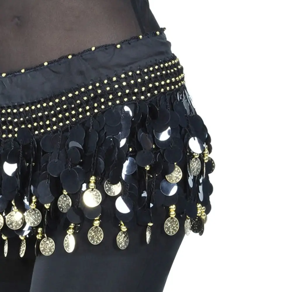 Dancers World Ltd - Gonna Gitana Con Paillettes, Stile Bohémien Hippie - Per Danza Del Ventre E Donna - Taglie UK 8-26