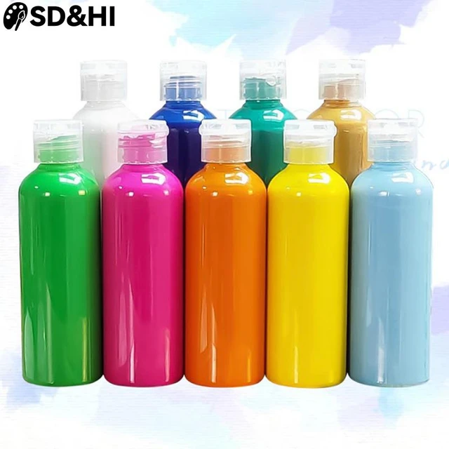 500ml High Capacity Bottled Gold Silver Acrylic Paint for Children's  Painting Graffiti Wall Painting DIy Metal Art Supplies - AliExpress