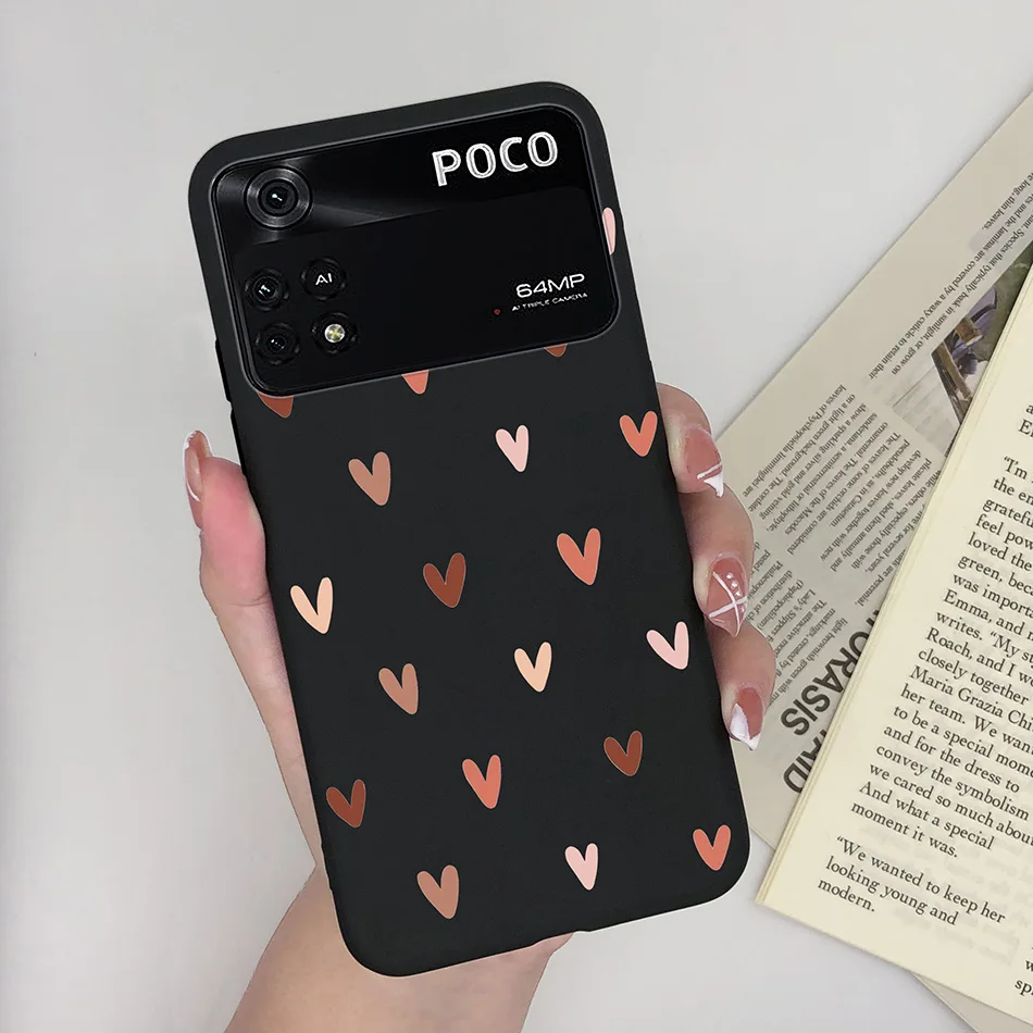 Charming Heart & Butterfly Floral Soft Silicone Matte Protective Phone Case