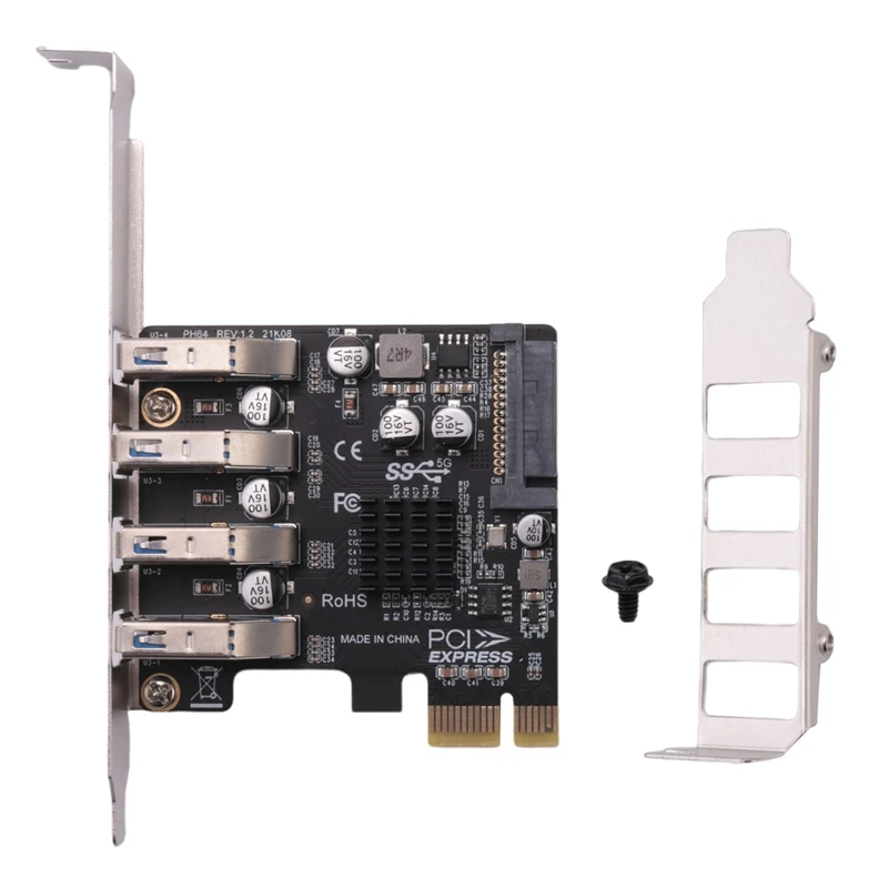 

Плата расширения PCI-E к USB 3,0, 4 порта, 2U/4U, два блока питания, 5 Гбит/с, поддержка интерфейса PCI-E X1 X4 X8 X16