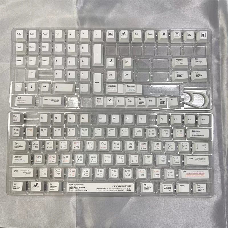 Minimalista Branco Pbt Keycap para mx Switch Teclado Mecânico 131 Teclas Perfil Estilo Programador Faça Você Mesmo Gk61 - Imagem 5