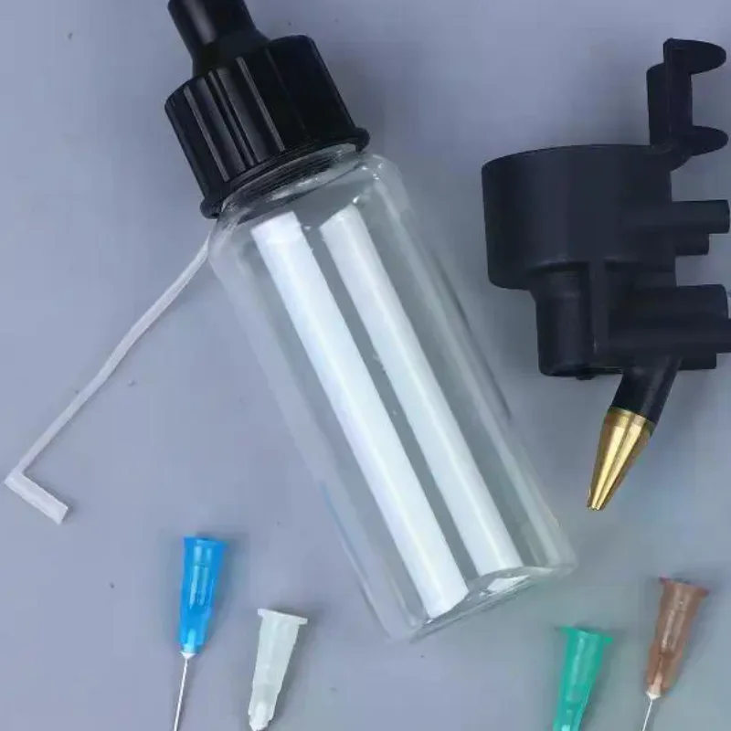 Airbrush Kit With 50ml Special Bottle & 0.2mm/0.3mm/0.5mm/0.8mm Disposable Nozzle No-Clean Air Brush Tool Spray Module