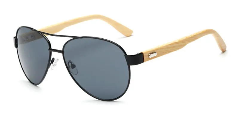 RUISIMO Bamboo pilot Occhiali da sole Uomo Legno metallo Donna pilot Designer di marca Specchio Occhiali da sole originali drive retro de_voghion.com