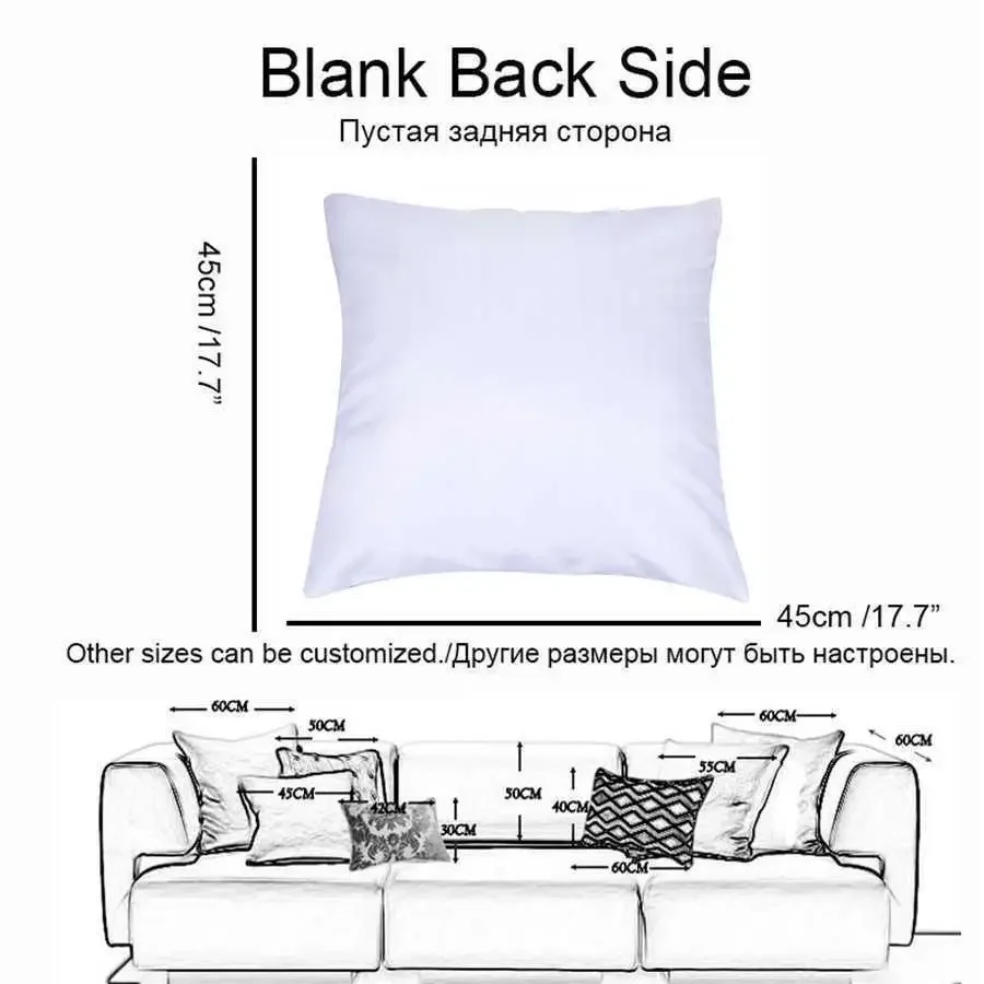 Description Picture 3 of itemGeometric Cushion Cover 45x45 Polyester Blue Grey Pillow Covers Decorative Sofa Cushions Throw  Home Decor cases