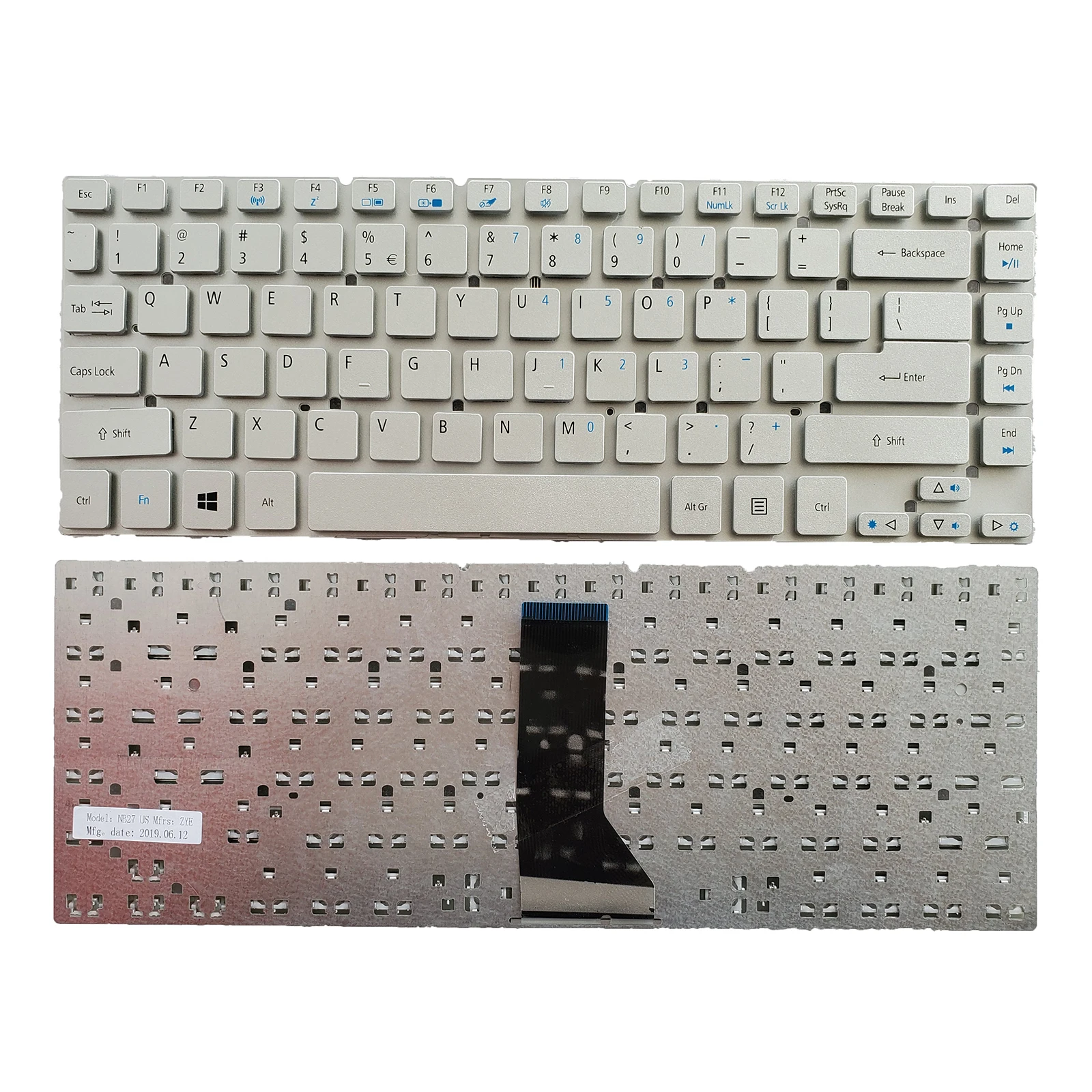 

US silver Keyboard For Acer Aspire Notebook 4830 4830T 4830G 4830TG 4830Z