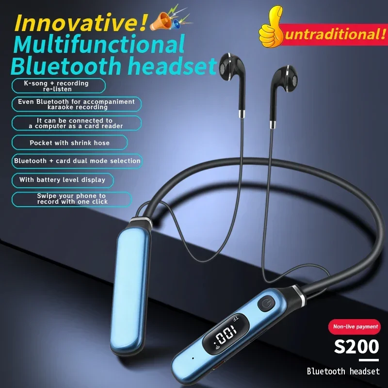 

EARDECO New Wireless Headphones Bass Singing Recorder Bluetooth Headphone Stereo Bluetooth Earphone Headphone Sport Headset Mic