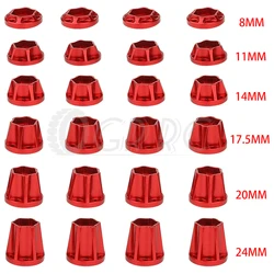 4Pcs 12mm Hex Wheel Hub Drive Extended Adapter For 1/10 RC Crawler Car 1.9 inch Wheels Rims 8-24mm Height Aluminum Upgrade