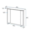 Single Layer Tempered Glass Porch Table - Black Leg Rectangular Console Table - Double Tempered Glass Tea Table 4