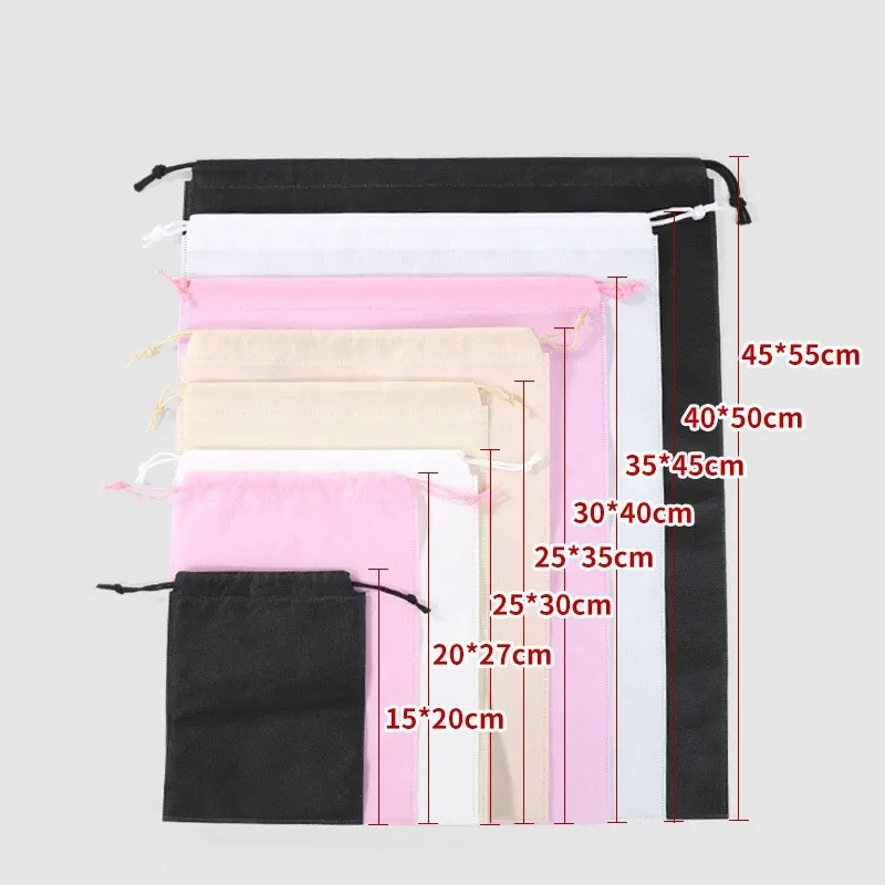 StoBag Non-woven Drawstring Bags Shoe Clothes Storage Fabric Portable Reusable Travel Organizer Pouches Custom Logo(Extra Fee) 5