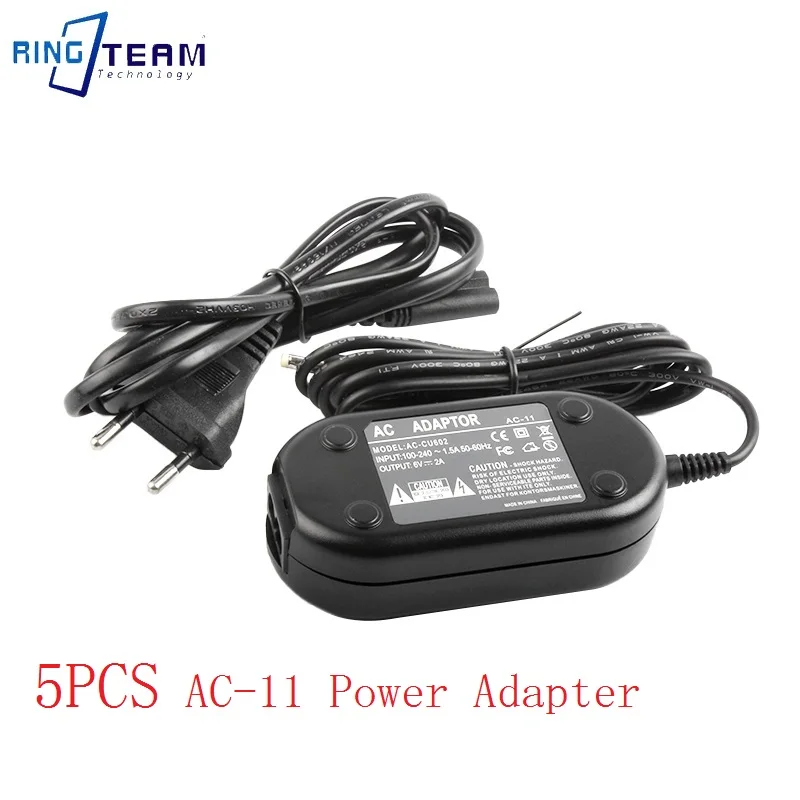 

5PCS Camera AC Adapter AC-11 AC11 AC-1L AC-2L AC-1 AC-2 for Konica Minolta DiMAGE A200 A2 Z1 Z2 Z3 Z4 Z5 Z6 Z10 Z20 7Hi 5 7 S304