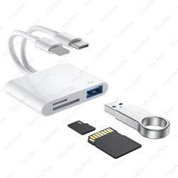 Universal USB - C SD and MicroSD Card Reader Adapter (Combo SD TF USB)