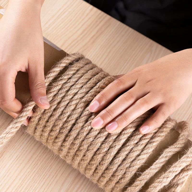 Description Picture 4 of item1/2/3/5/6/10mm Natural Jute Rope Cord DIY Sewing Vintage Jute Ribbon String Twine Crafts Handwork Hemp Wedding Party Decoration