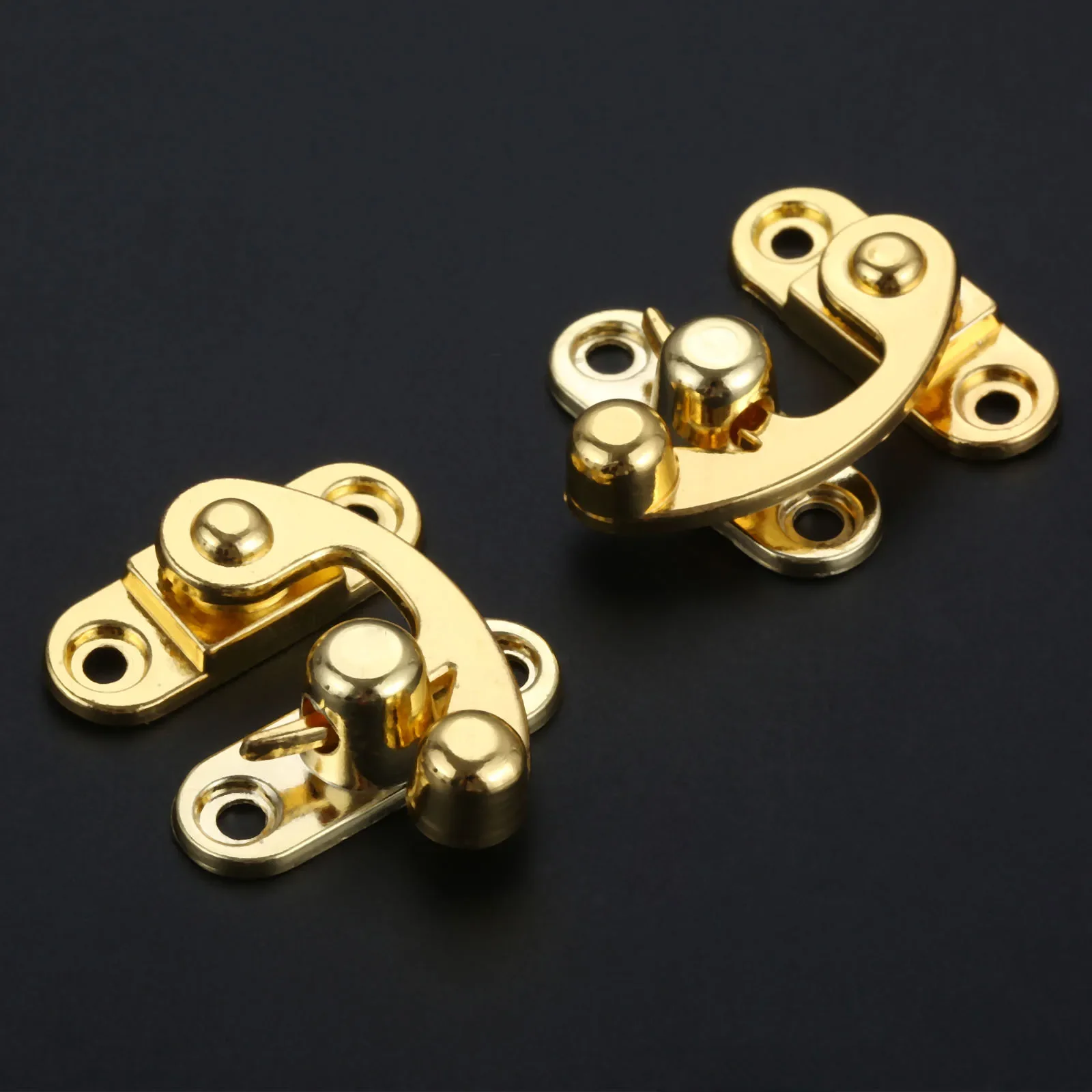 Furniture Hardware Toggle Latches Clasp Buckles Hasps 2 Pcs for Antique Right Lock Zinc Alloy Wooden Box Suitcase