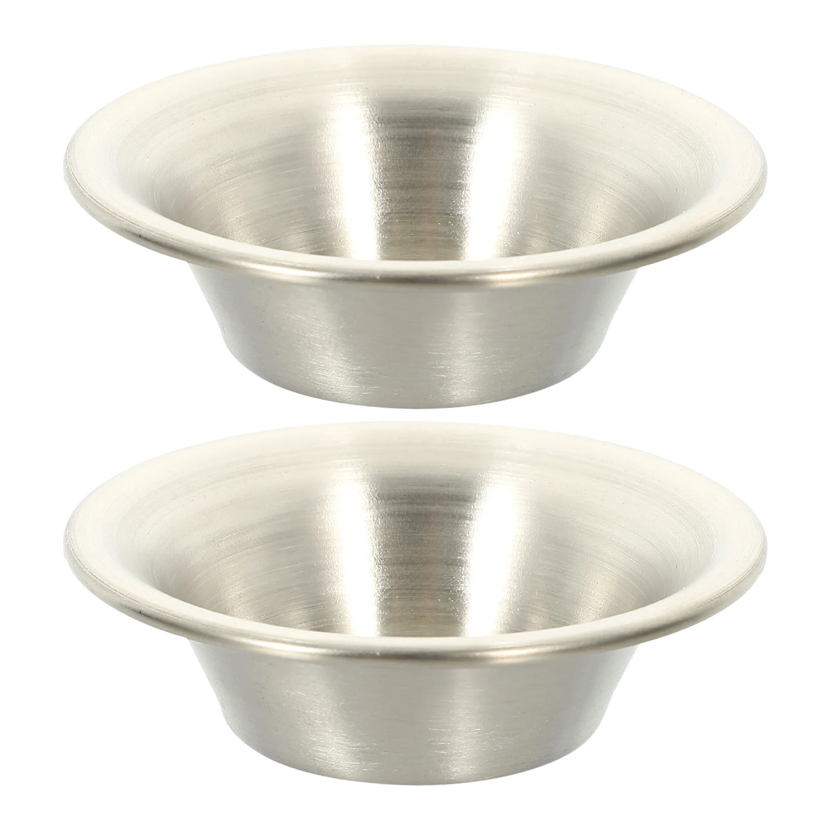 Stainless Ramekins 2 Pcs Steak Sauce Cups Horn Shaped Seasoning Restaurant Container