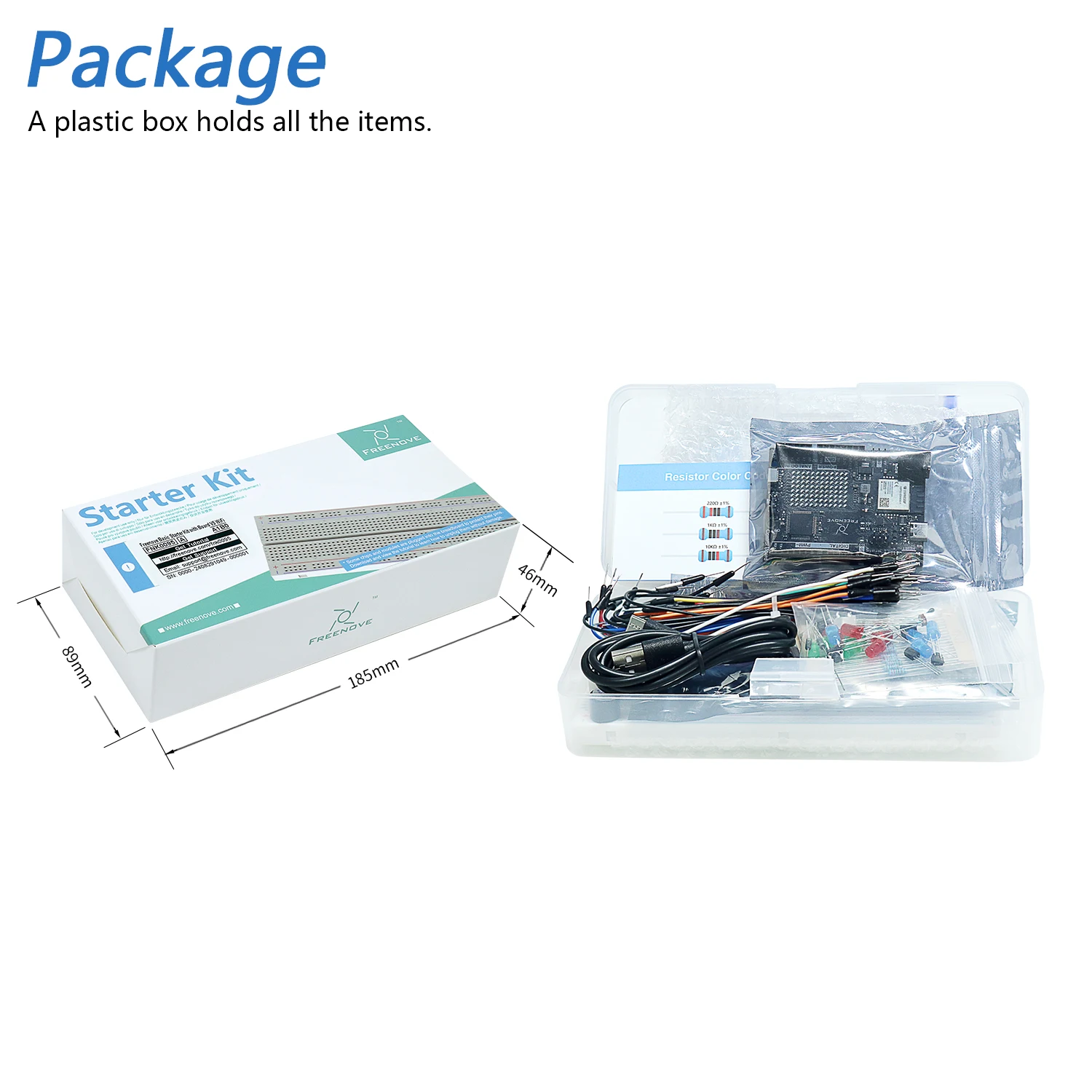 Freenove Complete Starter Kit With Board V5 Mini - Arduino Compatible With 343 Items & 90 Projects