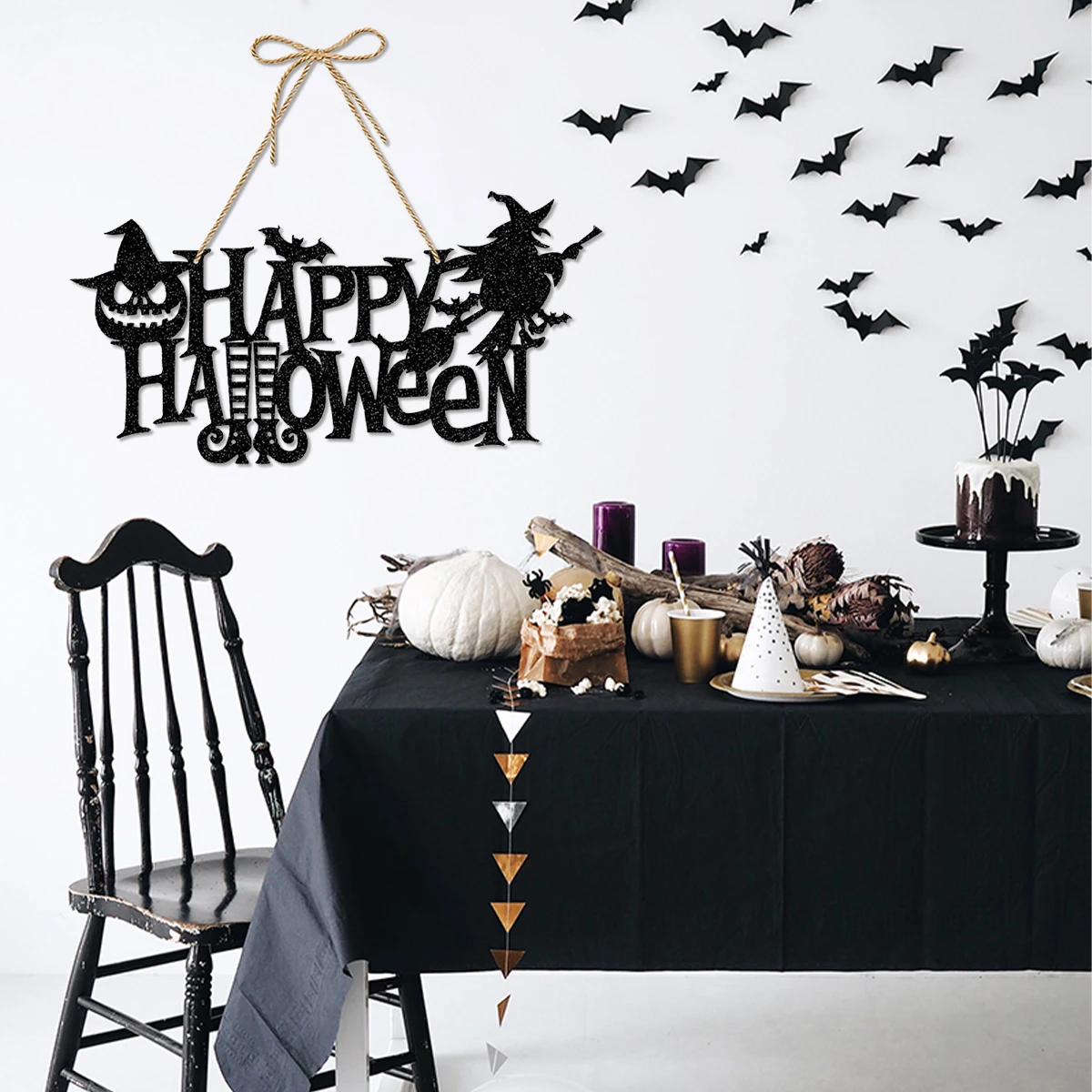 Halloween Decorations Halloween Pumpkin Skeleton Bat Door Hanging Pendant Home Horror Pendant Party Decor Supplies