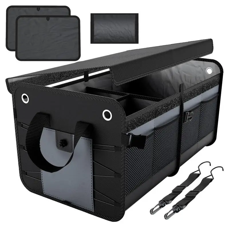 

Органайзер для багажника автомобиля, органайзер для хранения в багажнике автомобиля, водонепроницаемый складной органайзер для кровати грузовика, автомобильные аксессуары, складной