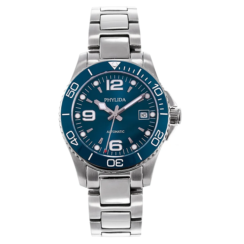 Phylida 40mm Sport Diver Watch Blue Japan Miyota Automatic Sapphire Crystal  Men Watches orologi da uomo automatici|Sports Watches| - AliExpress