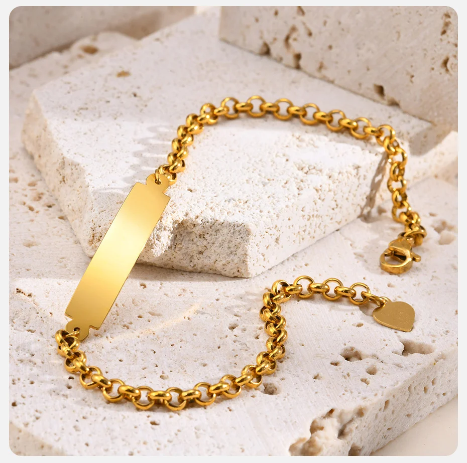 Personalized Name & Date Bracelet for Women, Adjustable Stainless Steel Gift-Giltoria