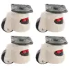 4 Pcs Retractable Leveling Casters Industrial Machine Swivel Caster Castor Wheel for Office Chair Trolley 330 Lbs Capacity 1