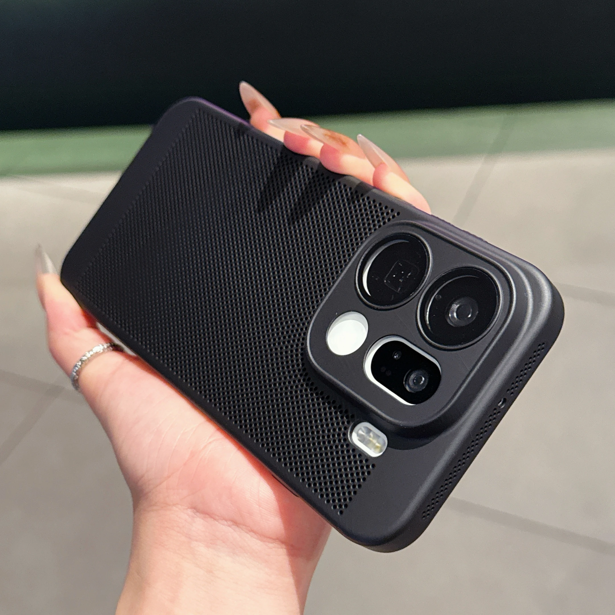 Breathable Mesh Thin Cooling Hard Back Case - Solid Color Heat Dissipation Cover