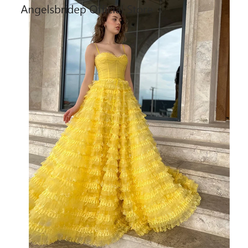 

Angelsbridep милое Тюлевое вечернее платье, платья на бретельках, вечерние платья, Длинные вечерние платья, платья для вечеринки, выпускного вечера