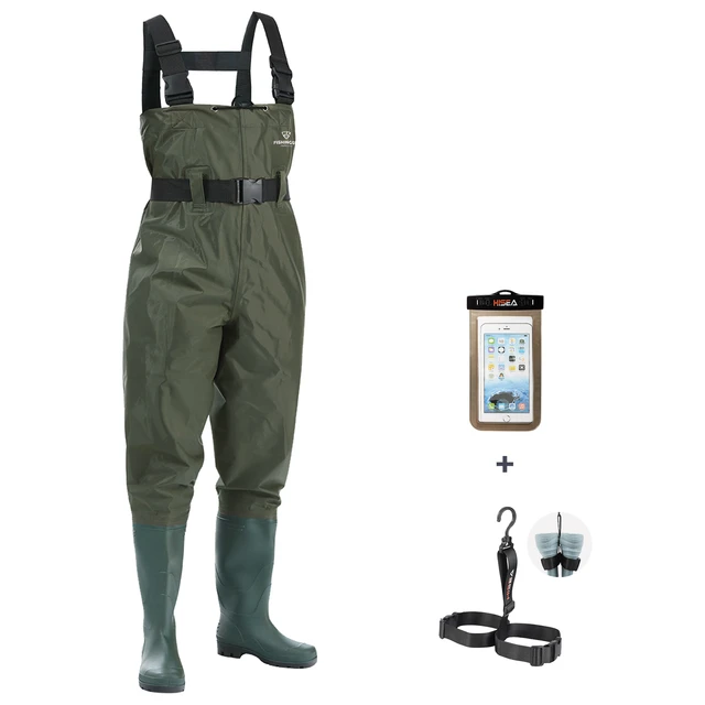 HISEA Fishing Waders for Men with Boots Womens Chest Waders Waterproof for  Hunting with Boot Hanger - AliExpress